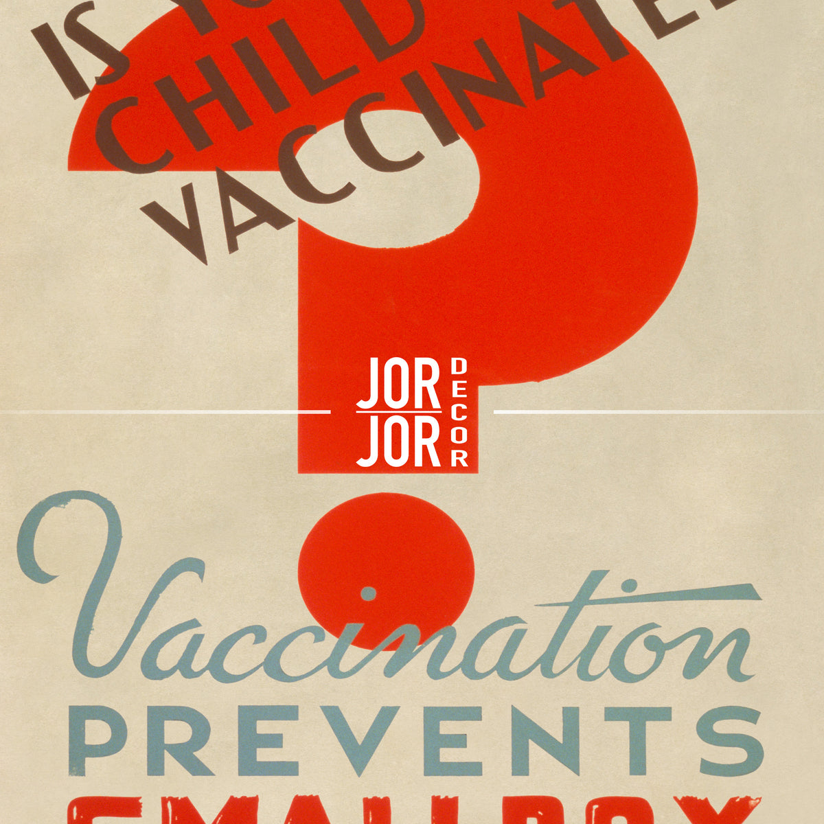 a large question mark and text that reads "Vaccination prevents emailbox".