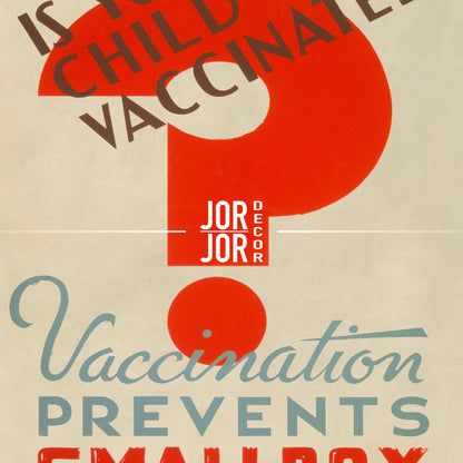 a large question mark and text that reads "Vaccination prevents emailbox".