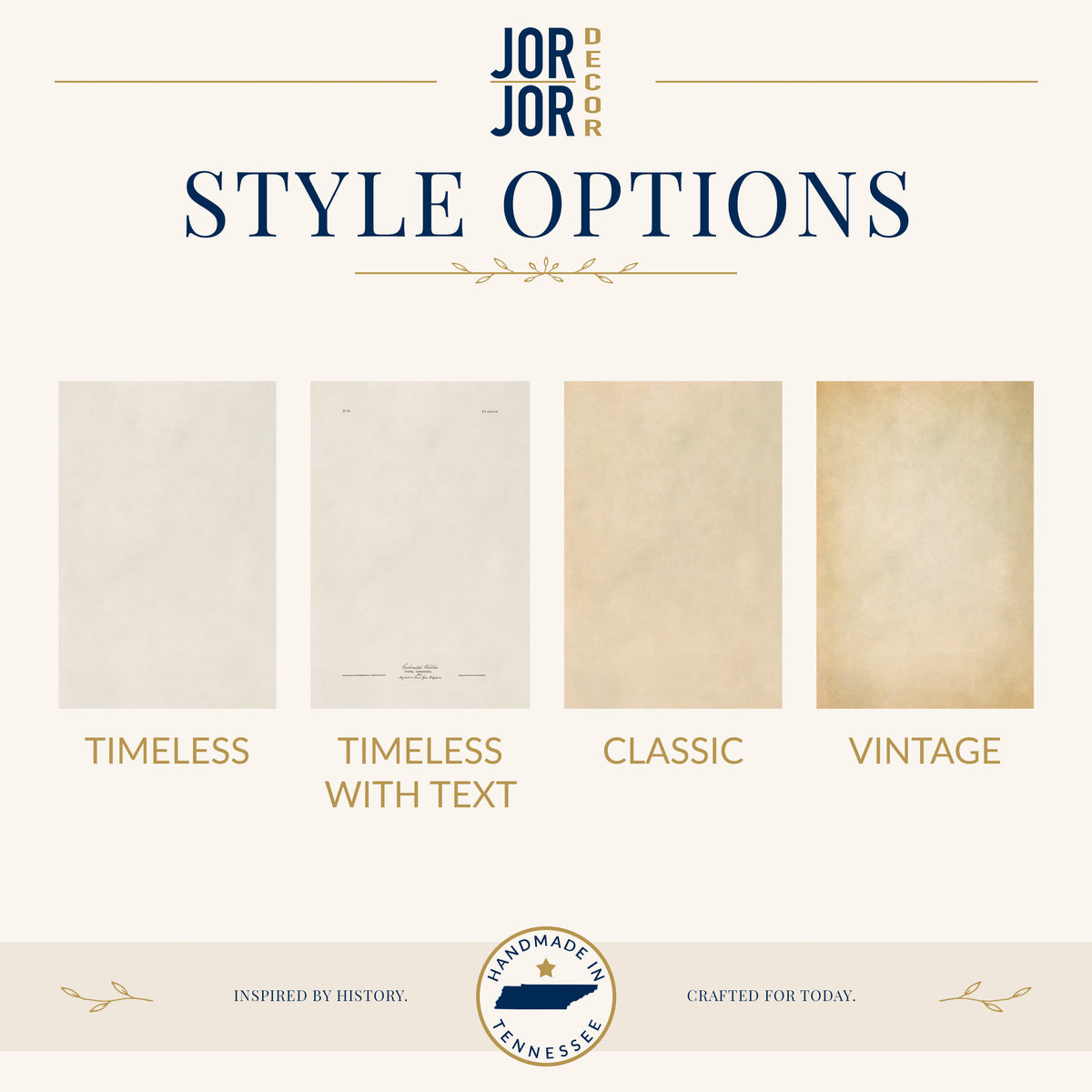 The image is a collage of four different styles of paper, each with a unique color and design, presented in a visually appealing manner.