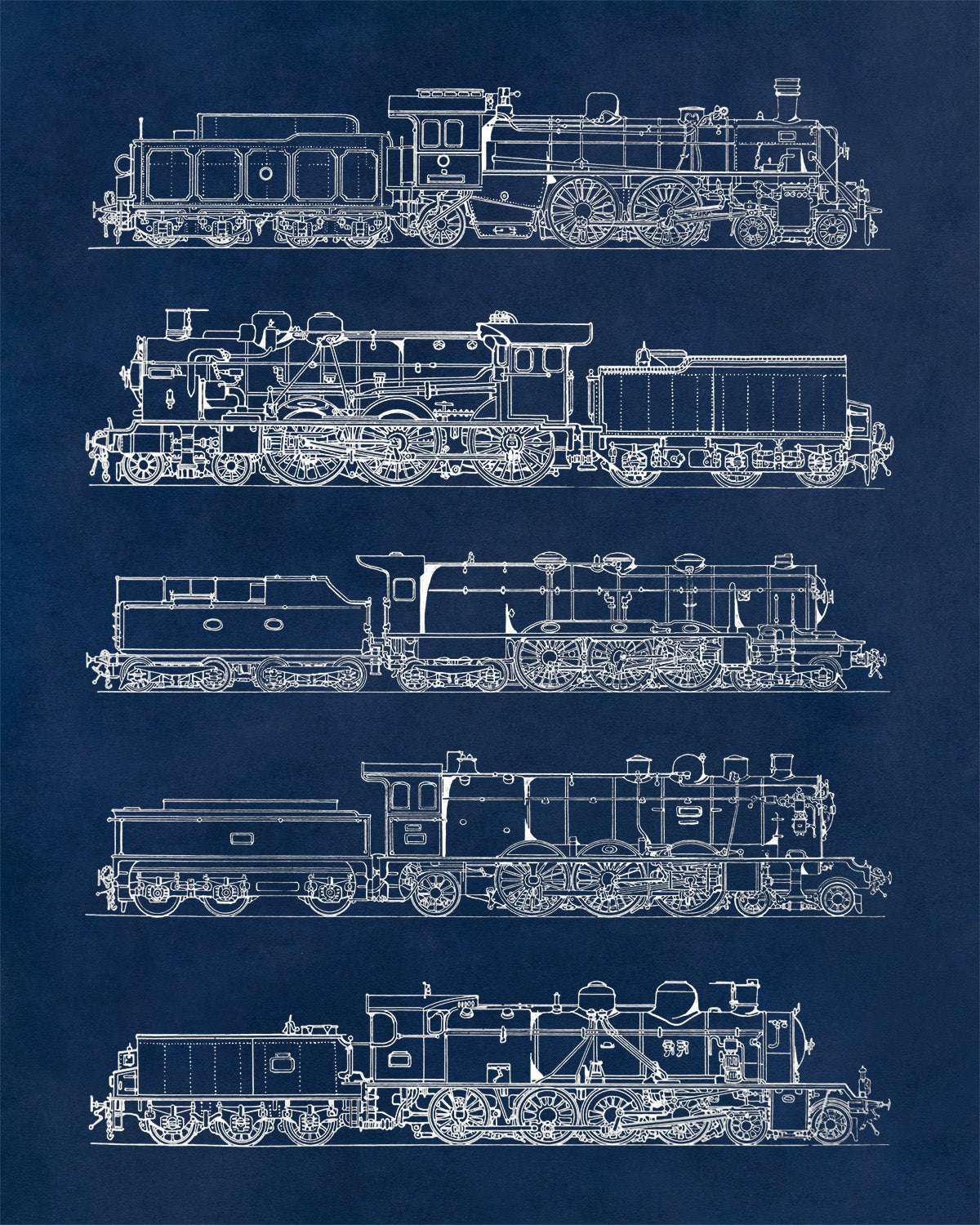 Steam Engine Locomotive Print, AM101