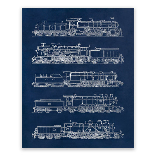 Steam Engine Locomotive Print, AM101