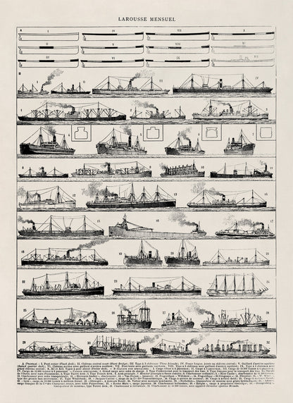 Cargo Ship Illustration Print, AM111