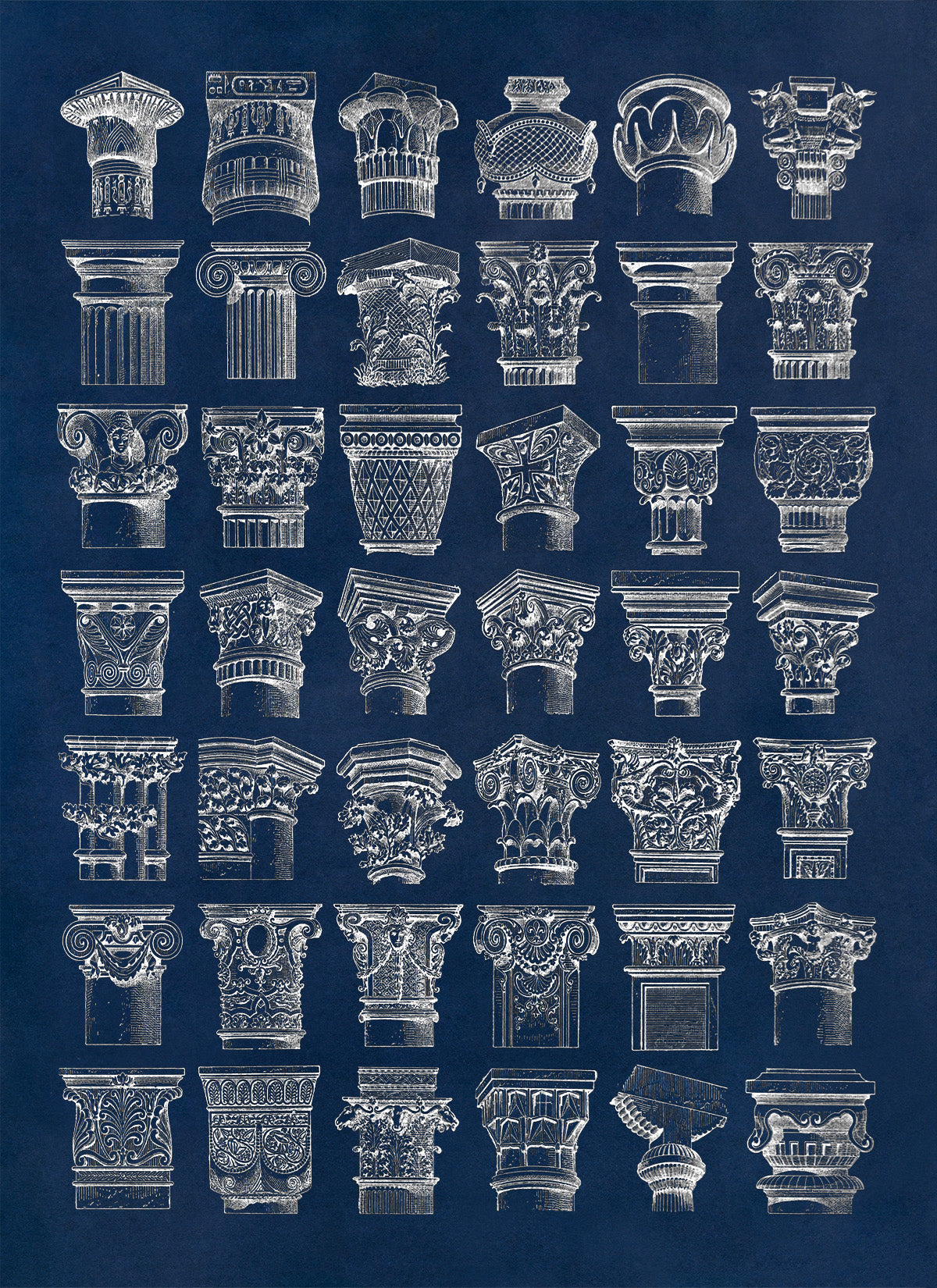 Column Architecture Styles Print, AM141