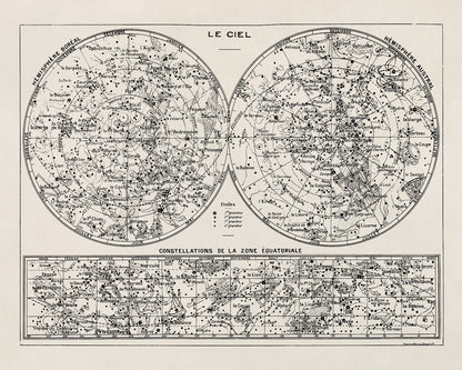 Constellation Map Print, AM42