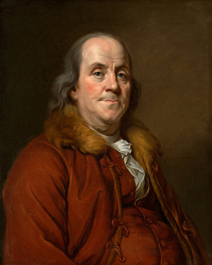 Benjamin Franklin Portrait, Vintage Style Print