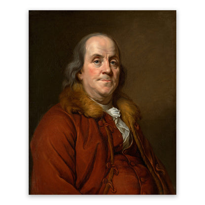 Benjamin Franklin Portrait, Vintage Style Print