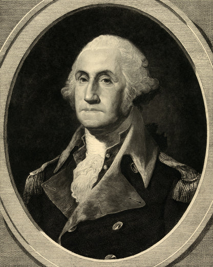 George Washington Portrait, Founding Father Vintage Style Print