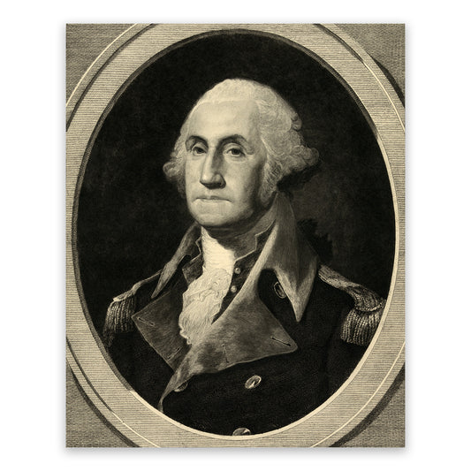 George Washington Portrait, Founding Father Vintage Style Print