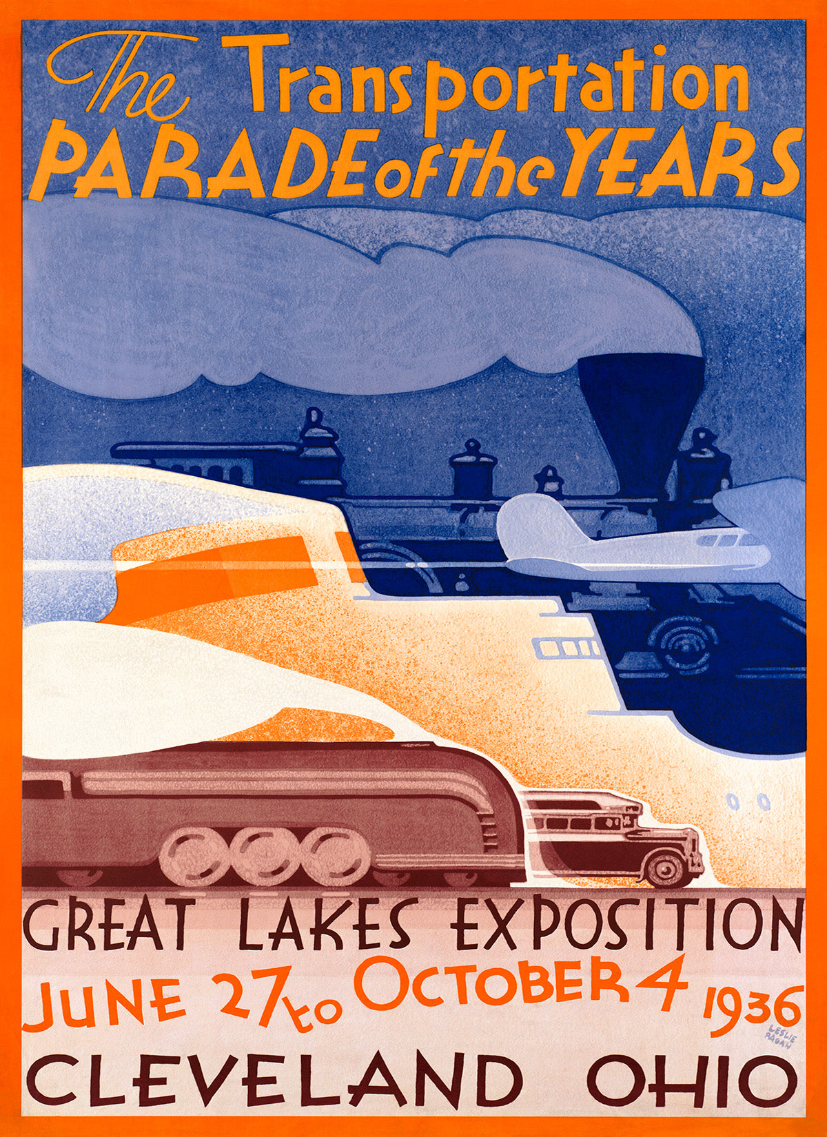 Great Lakes Exposition Travel Poster, Vintage Style 1936 World's Fair Travel Advertisement Print