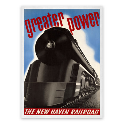 New England Railroad Travel Poster, Vintage Style 1900s Railway Train Travel Advertisement Print