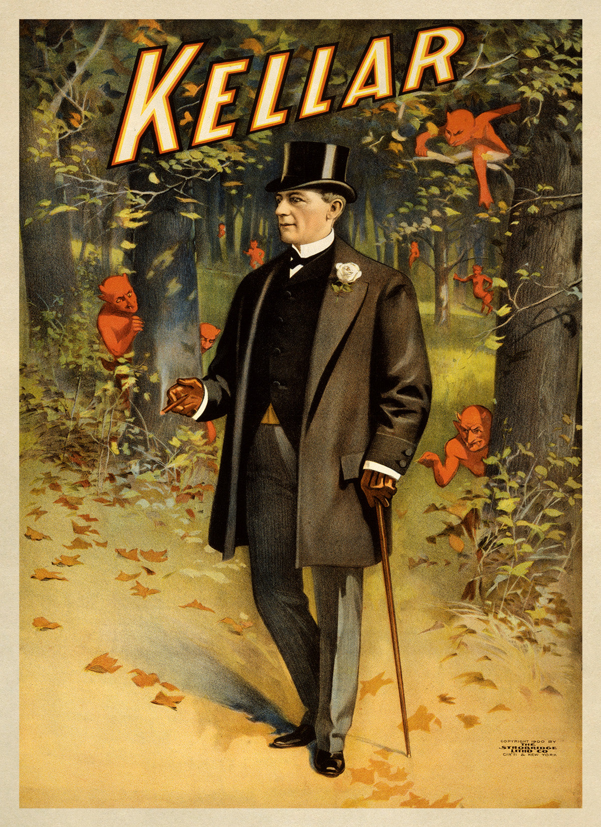 Henry Kellar The Magician Poster, Vintage Style Magic Print