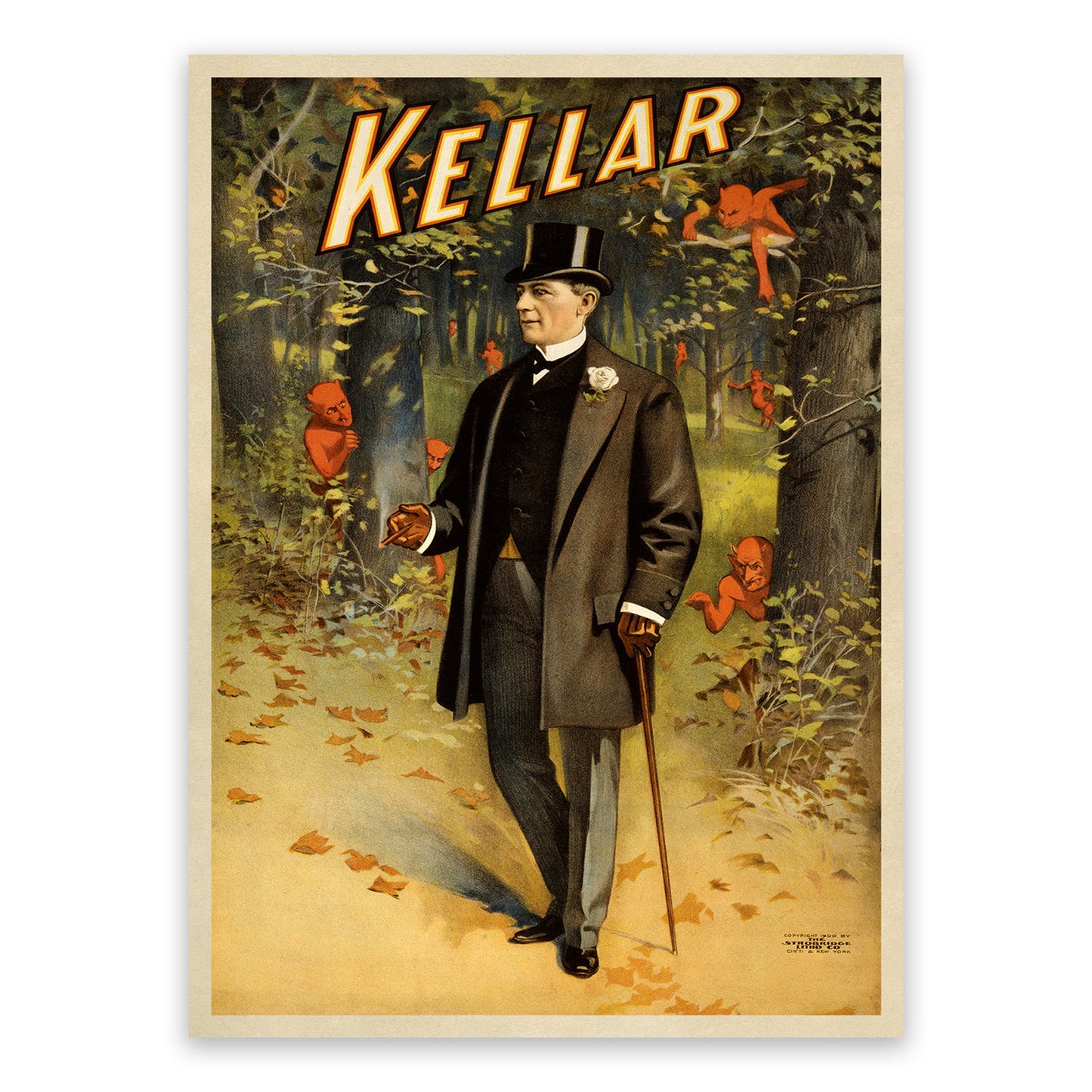 Henry Kellar The Magician Poster, Vintage Style Magic Print