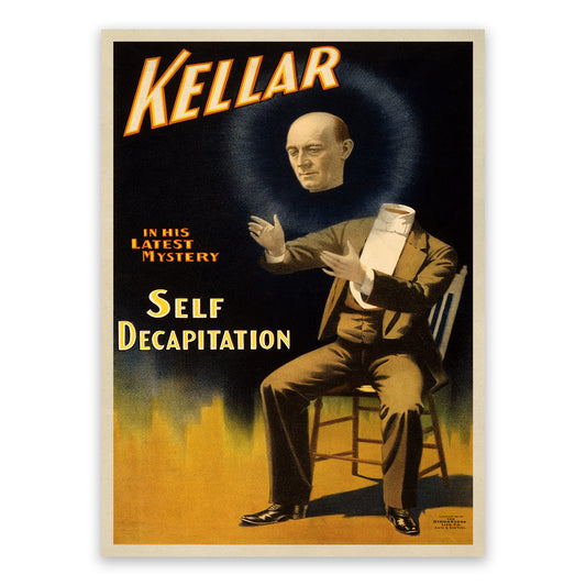 Henry Kellar Magician Poster, Vintage Style Magic Print