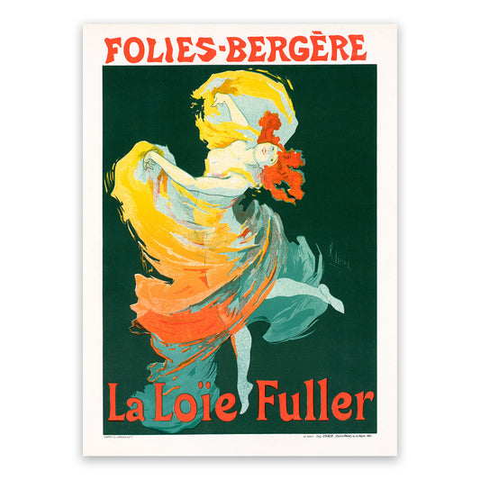 La Loie Fuller French Cabaret Advertisement Poster, Vintage Style Belle Epoque Jules Cheret Print