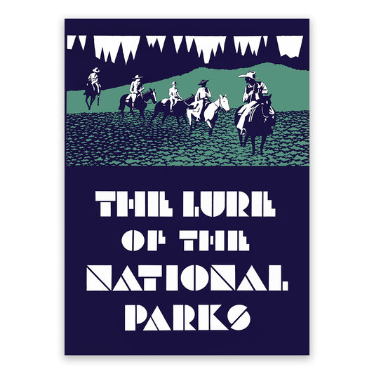 Lure of National Parks Travel Poster, Vintage Style 1930s Retro Travel Advertisement Print