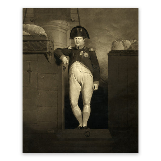 Napoleon Bonaparte Standing Portrait, Vintage Style Print