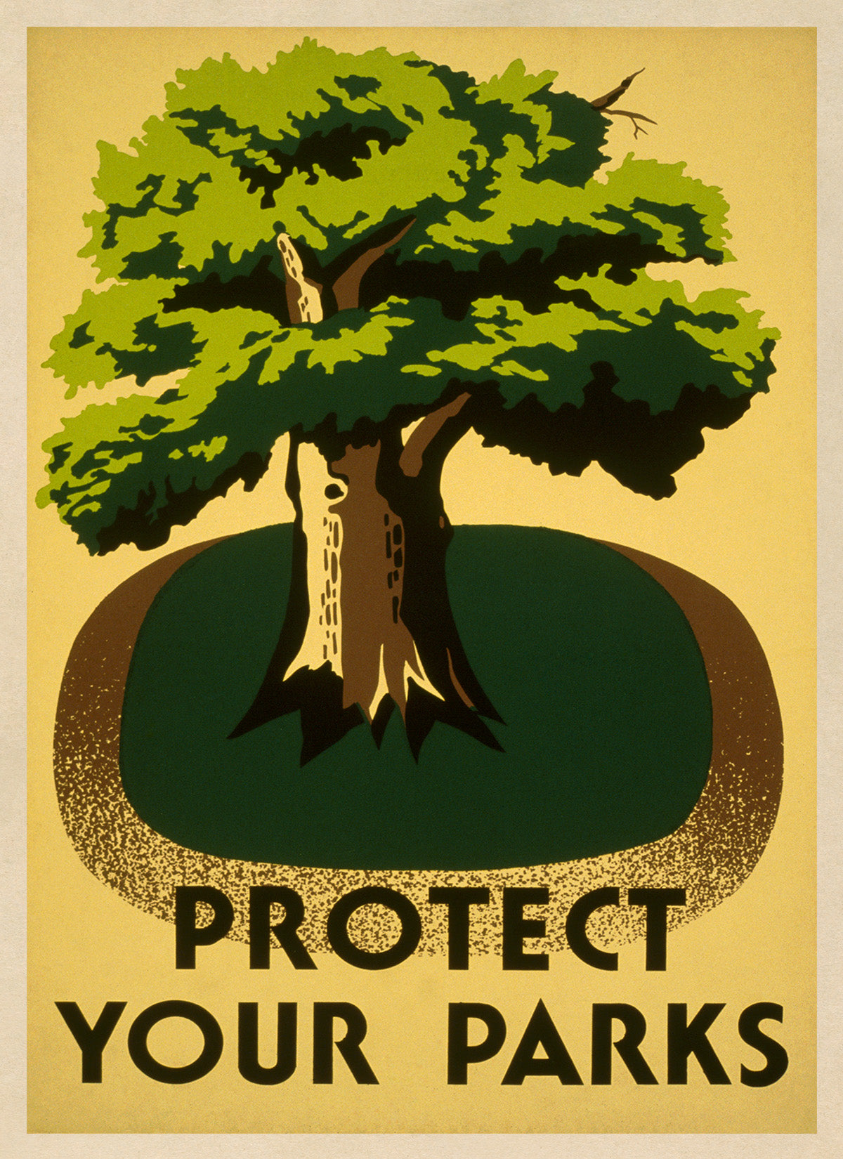 Protect Your Parks WPA Federal Art Project Poster, Vintage Style 1930s Works Progress Administration Print