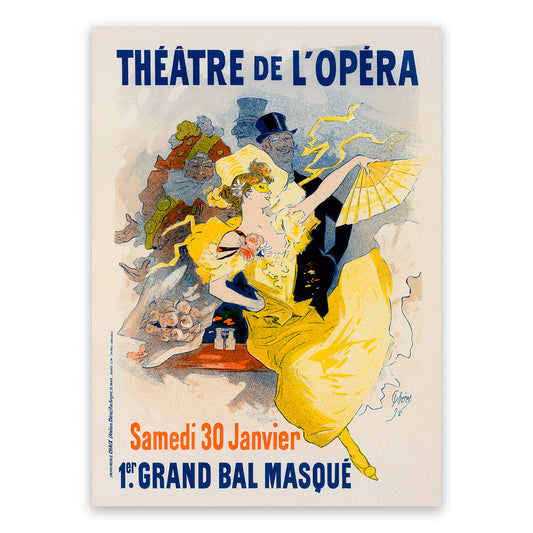 Theatre De l'Opera French Opera Theater Advertisement Poster, Vintage Style Belle Epoque Jules Cheret Print