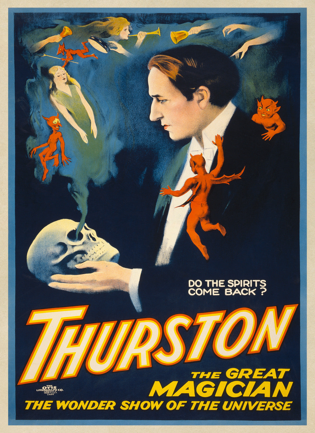 Howard Thurston Magician Poster, Vintage Style Magic Performance Print