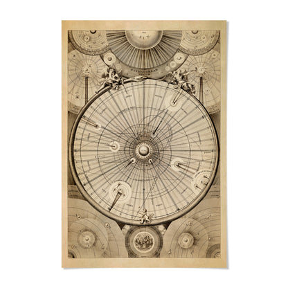 The image is a detailed and intricate illustration of a complex celestial map or chart, featuring various celestial bodies and their positions in the sky.