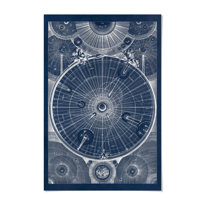 The image is a detailed and intricate illustration of a celestial map or diagram, featuring various celestial bodies and elements such as planets, stars, and comets. The overall composition and design of the image are complex and visually striking, showcasing the artist's skill and expertise in depicting the cosmos.