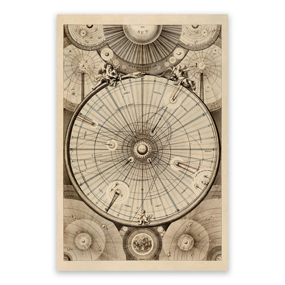 Celestial Map of the Universe, Vintage Style Astronomical Print