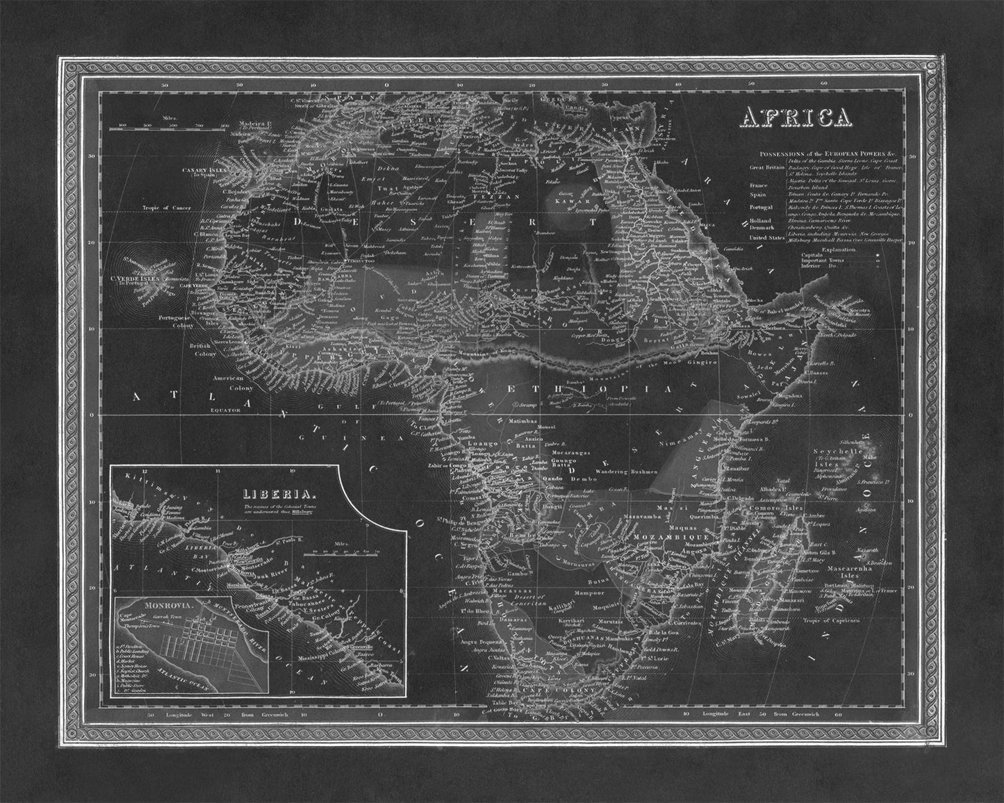 Map of Africa Print