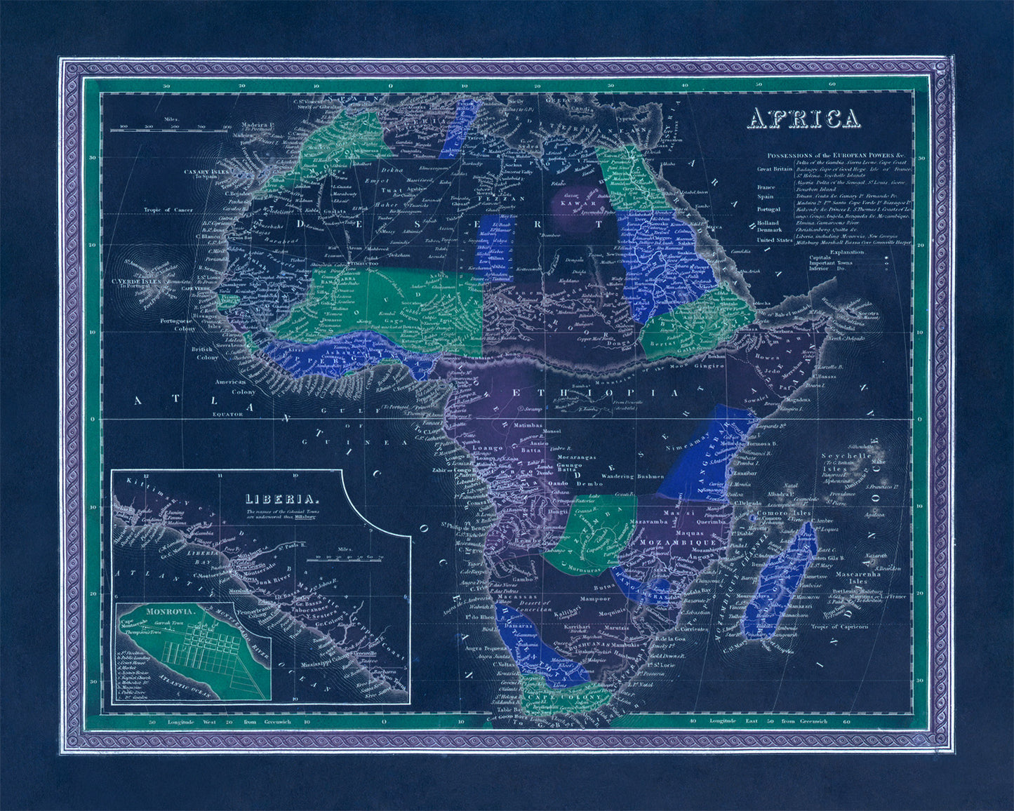 Map of Africa Print