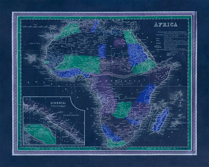 Map of Africa Print