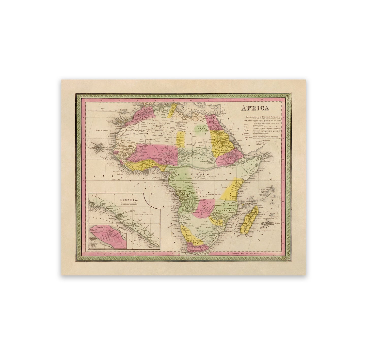 Map of Africa Print