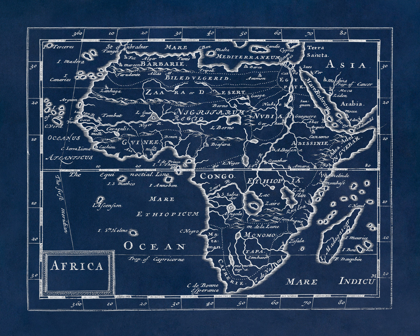 Map of Africa Print