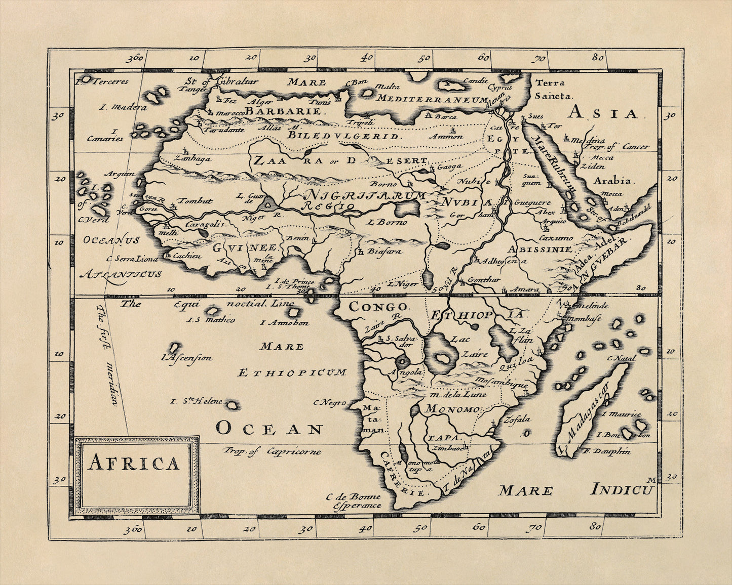 Map of Africa Print