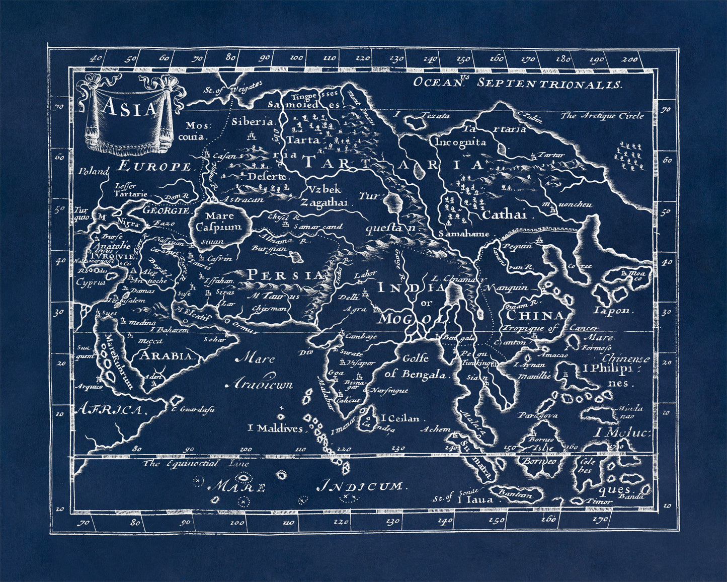 Map of Asia Print