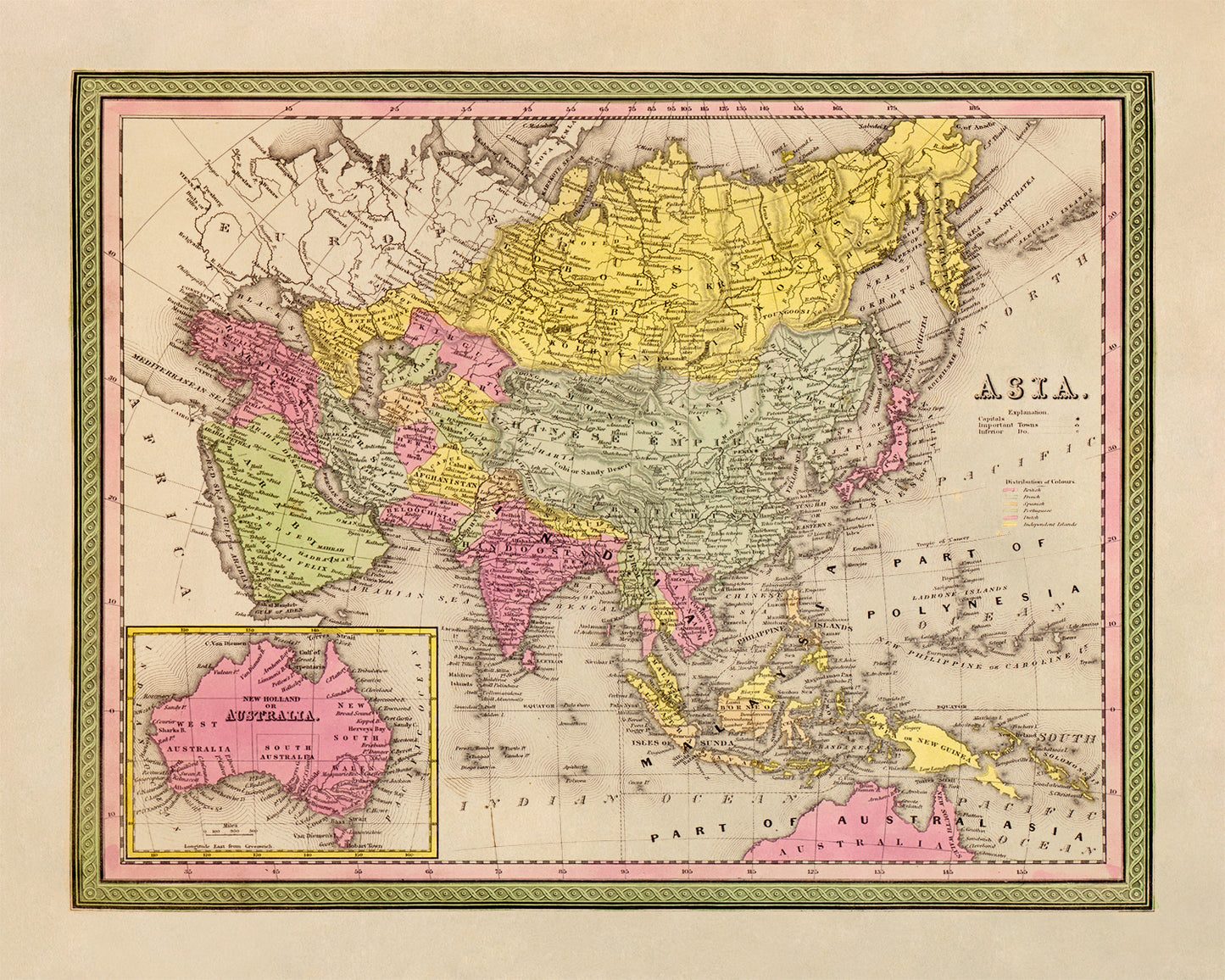 Map of Asia Pacific Print