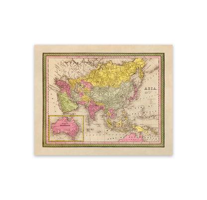 Map of Asia Pacific Print