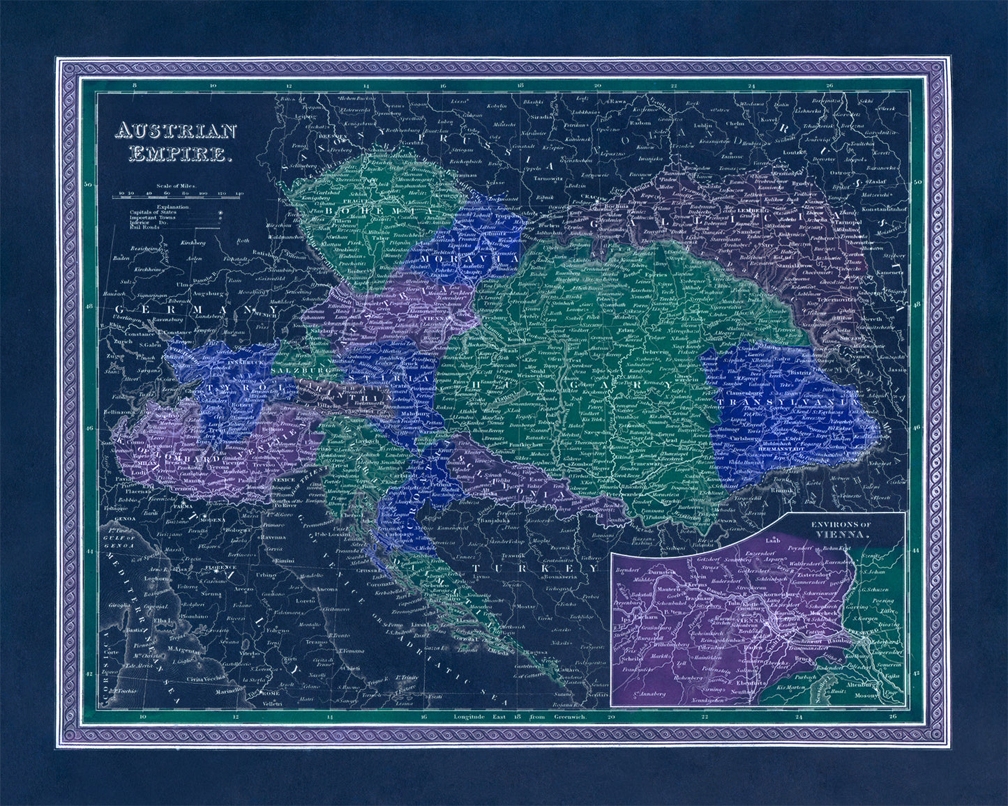 Map of Austria Print