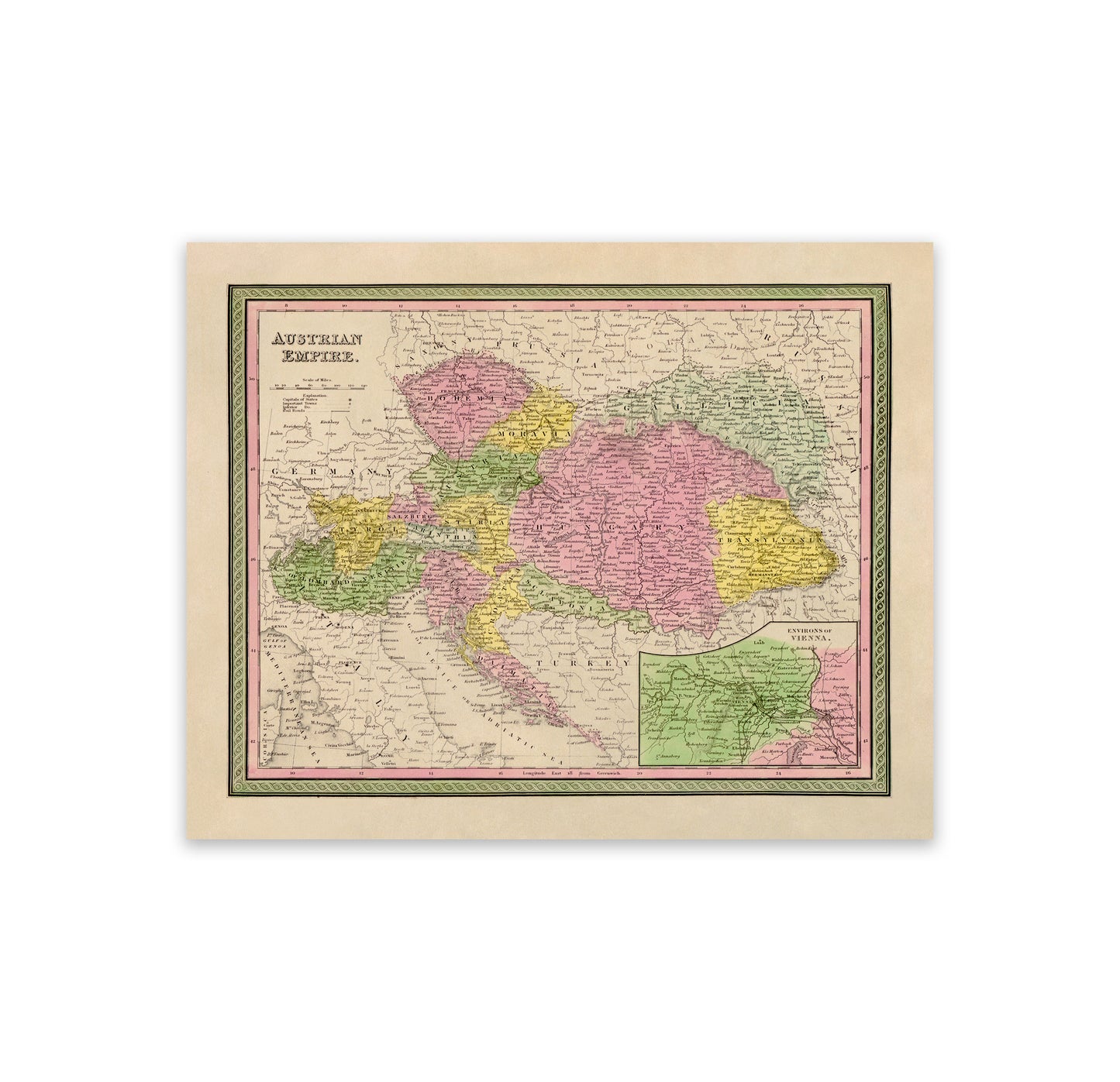 Map of Austria Print