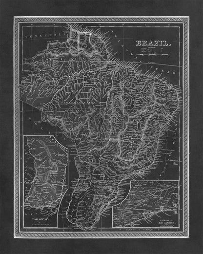 Map of Brazil Print