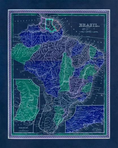 Map of Brazil Print