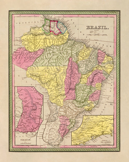 Map of Brazil Print