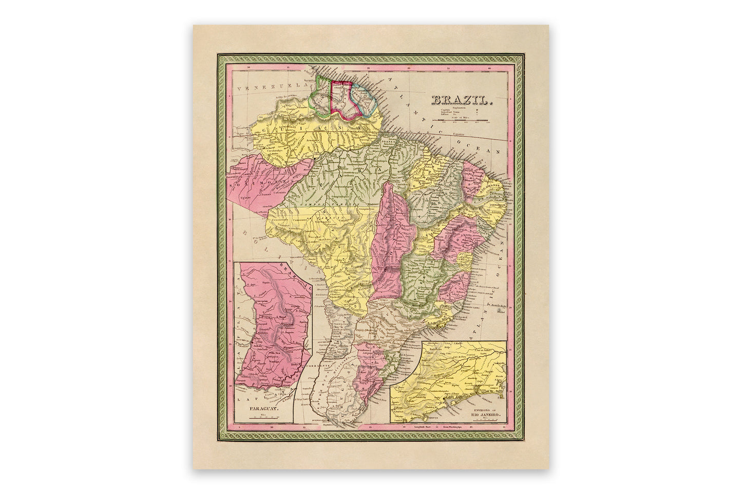 Map of Brazil Print