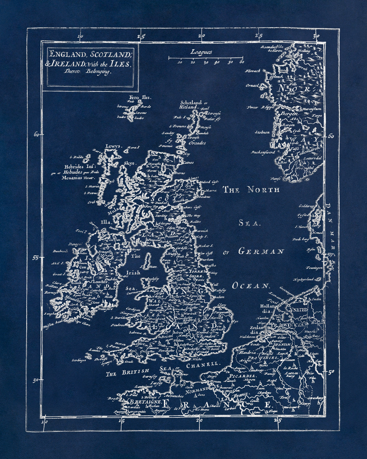 Map of Britain Print