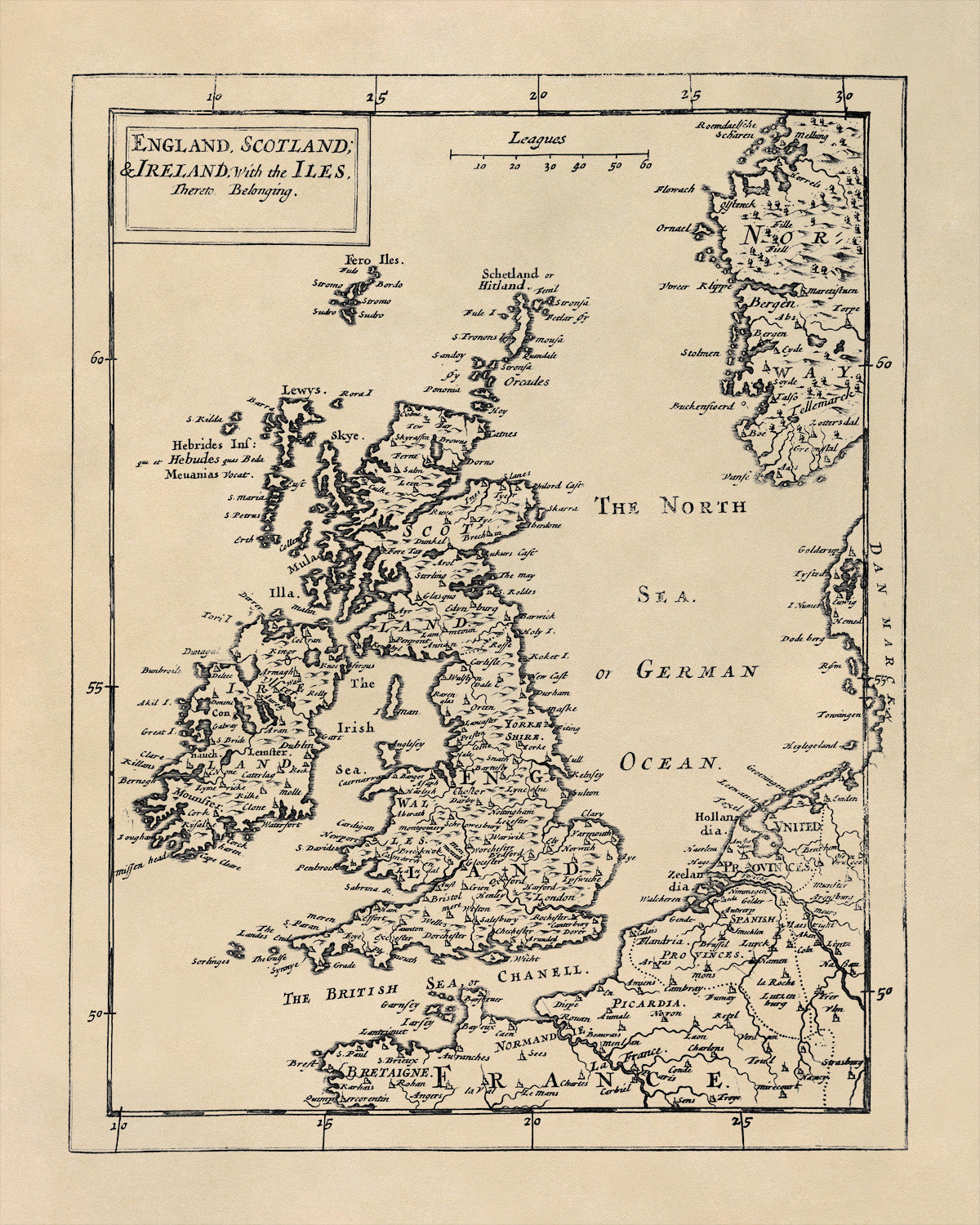 Map of Britain Print