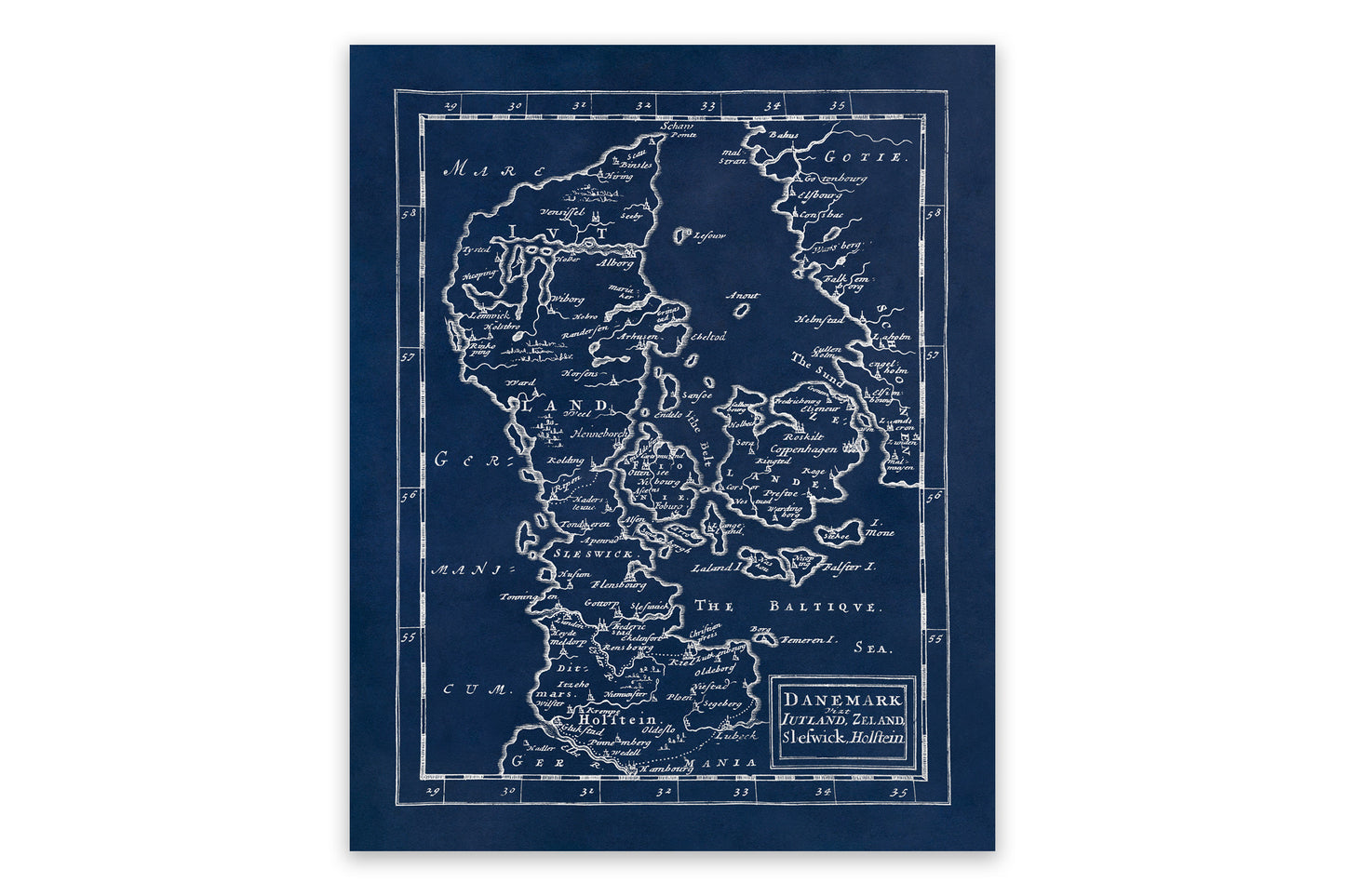 Map of Denmark Print