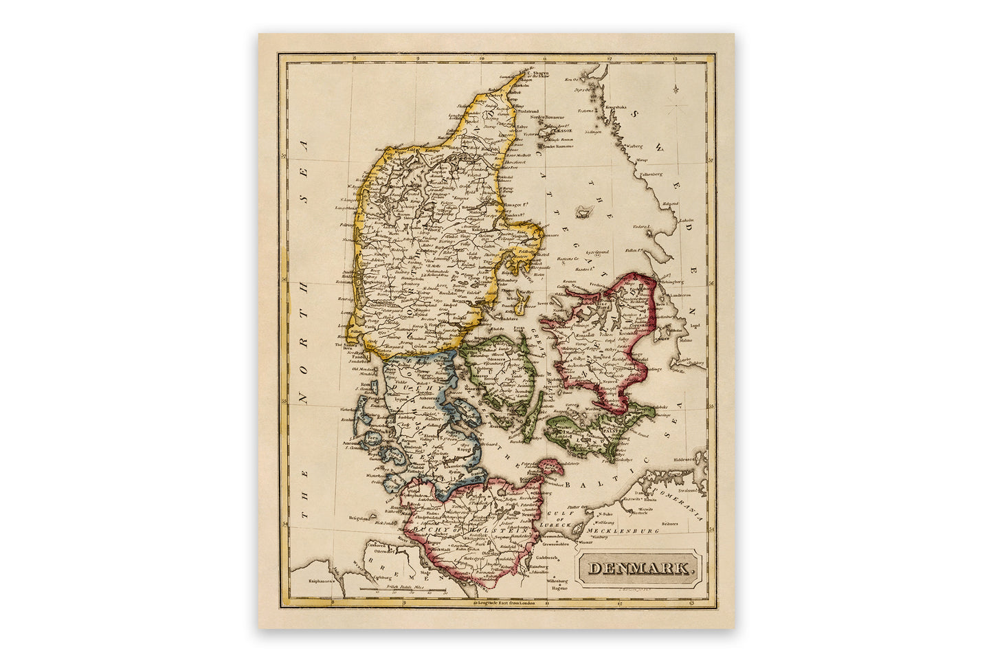 Map of Denmark Print