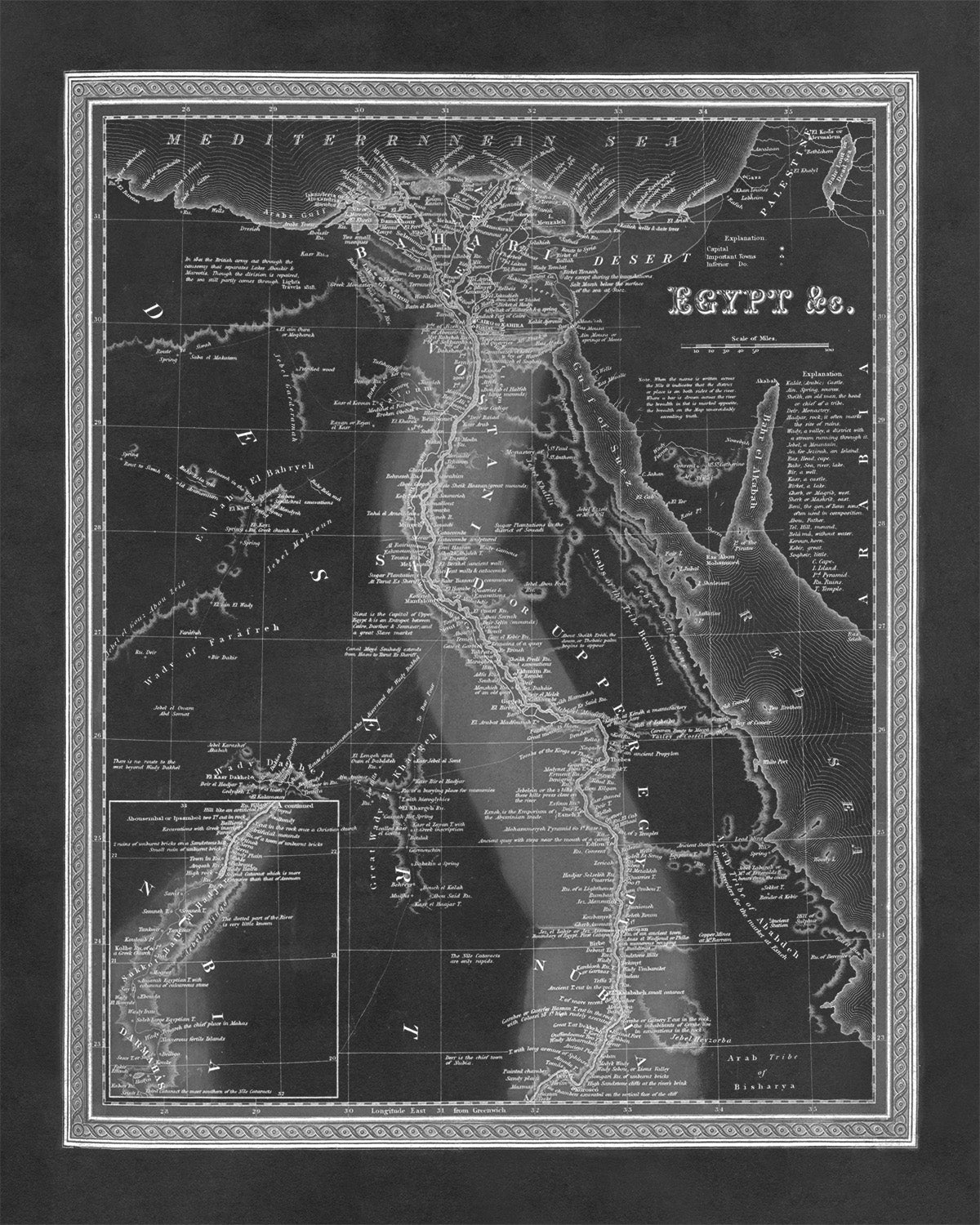 Map of Egypt Print