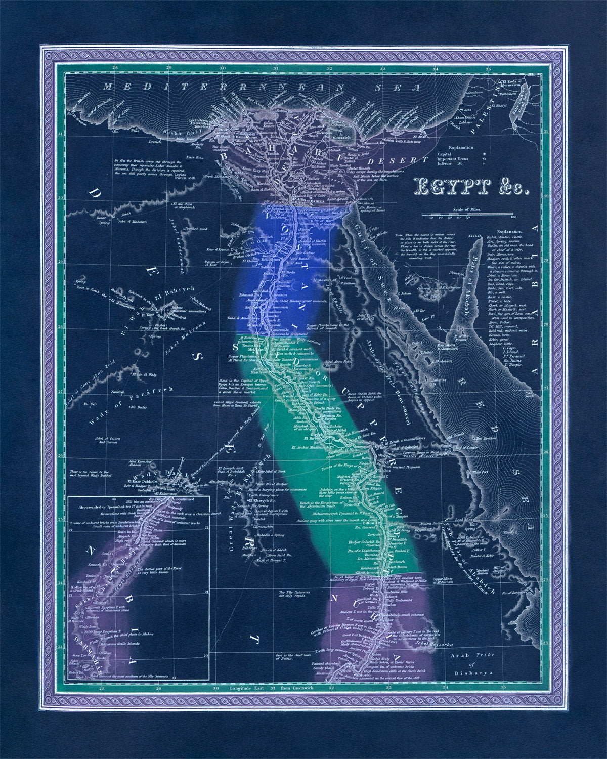 Map of Egypt Print