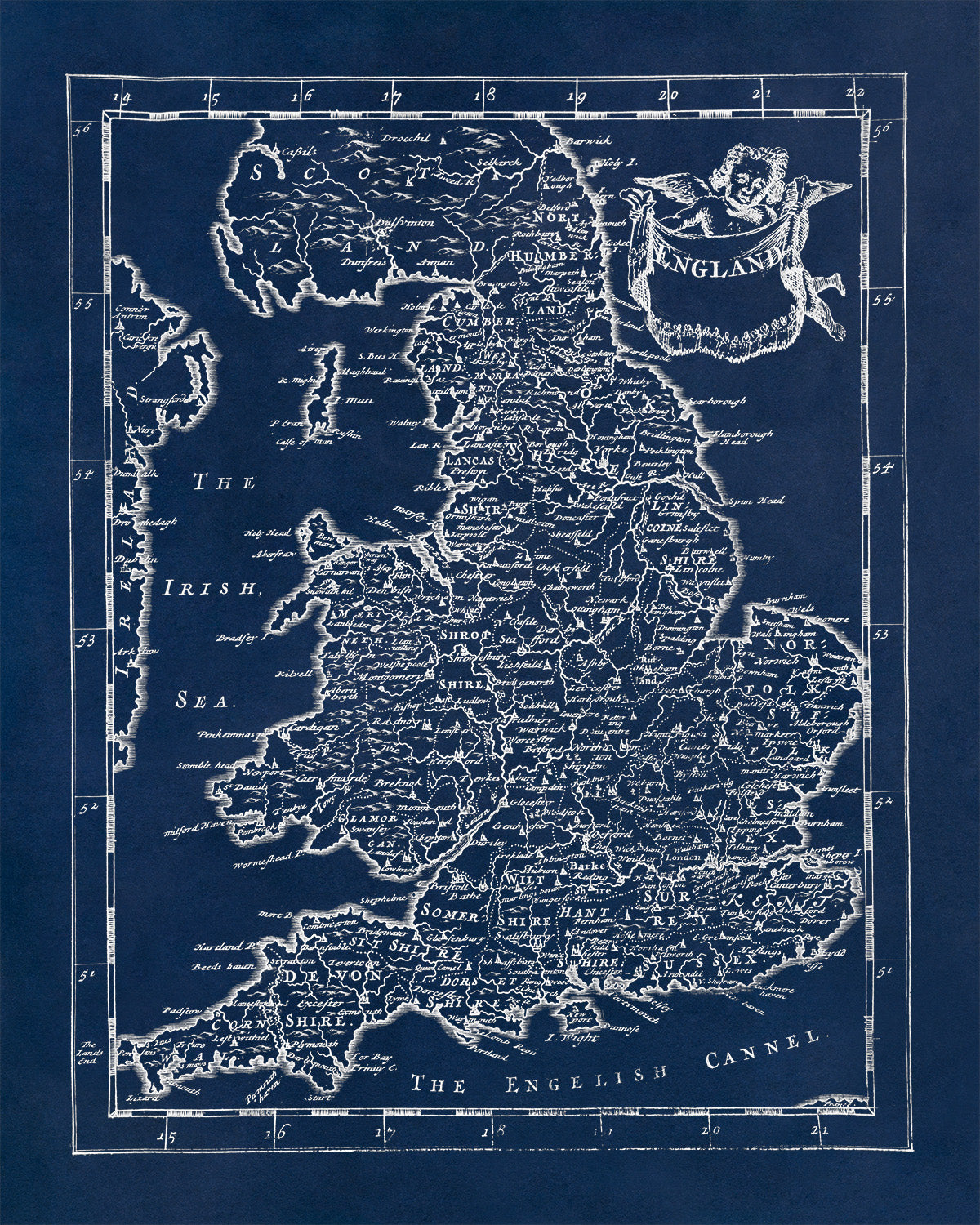 Map of England Print