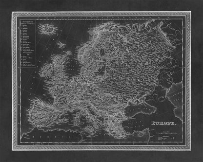 Old Map of Europe Print