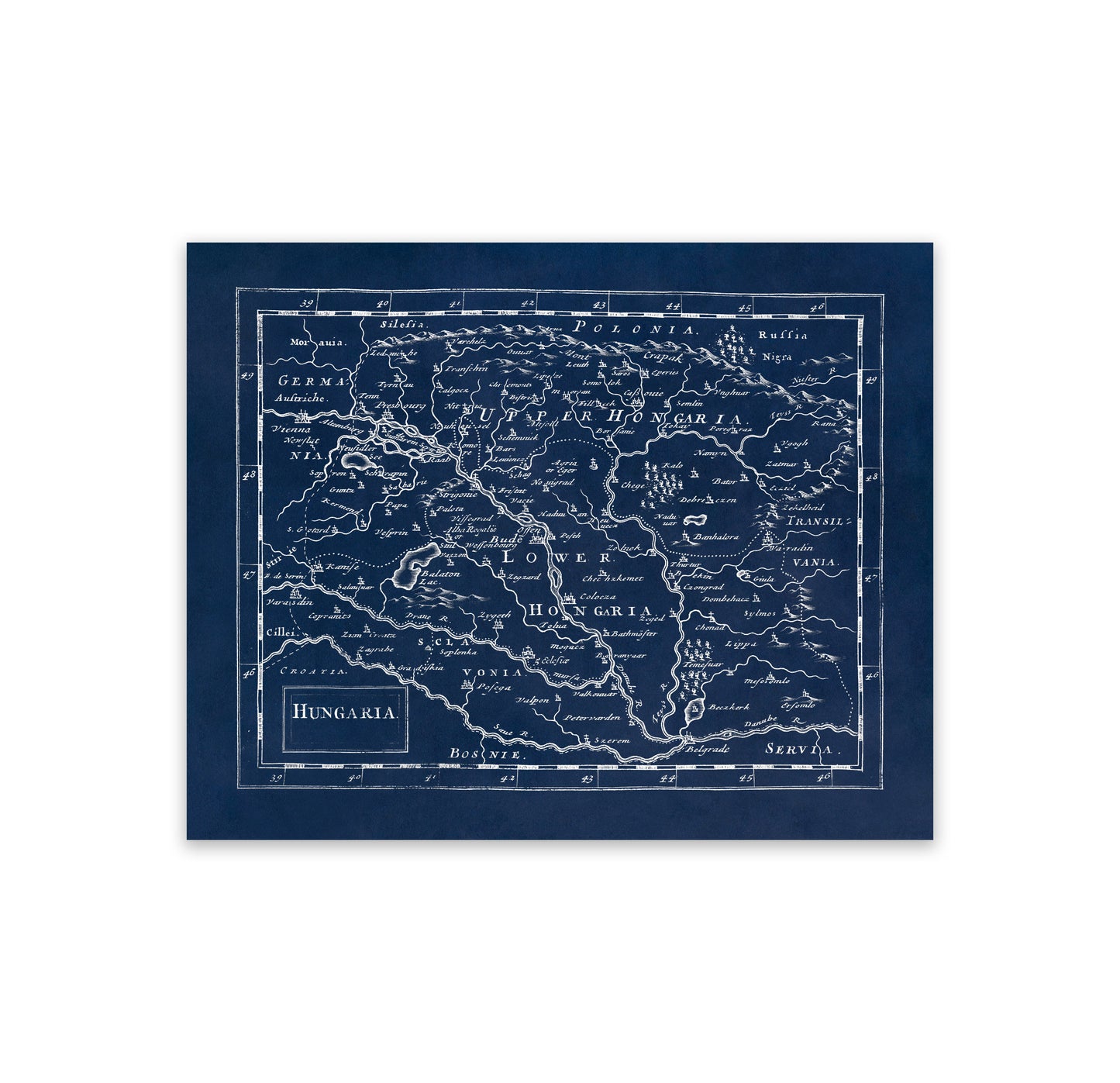 Hungary Map Print